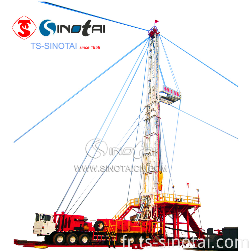 Ventes chaudes! Plate-forme de forage montée sur camion du champ de pétrole API ZJ20 et plate-forme de reconditionnement